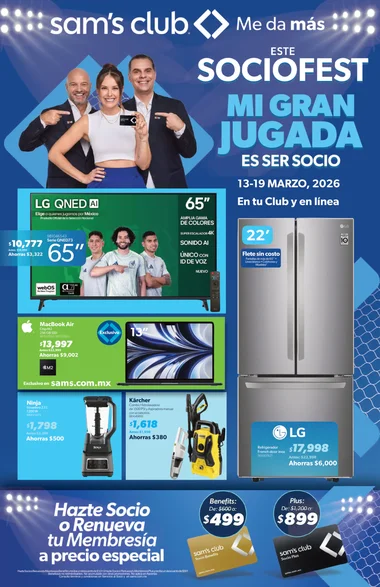 Socio Fest Sams Club | Ofertas 13-19 Marzo 2026