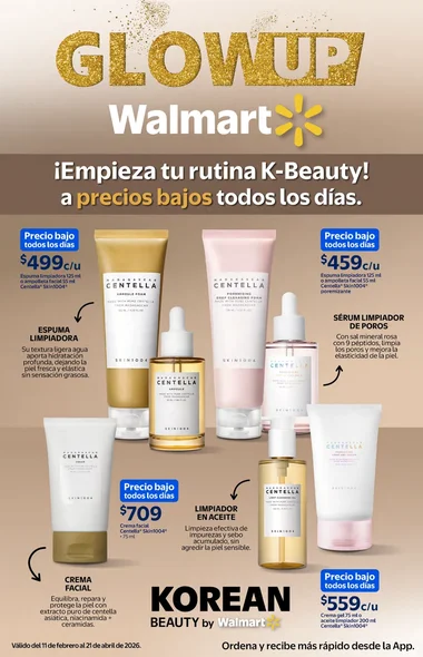 Folleto de Ofertas Glow Up Walmart Belleza 2026