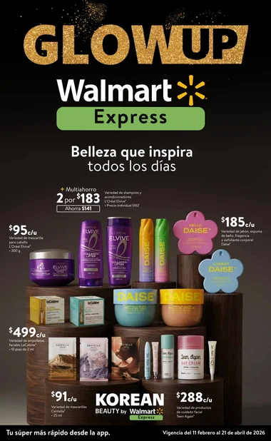 Folleto de Ofertas Walmart Express Glow Up 2026