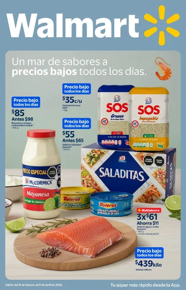 Folleto de Ofertas Walmart Cuaresma 2026